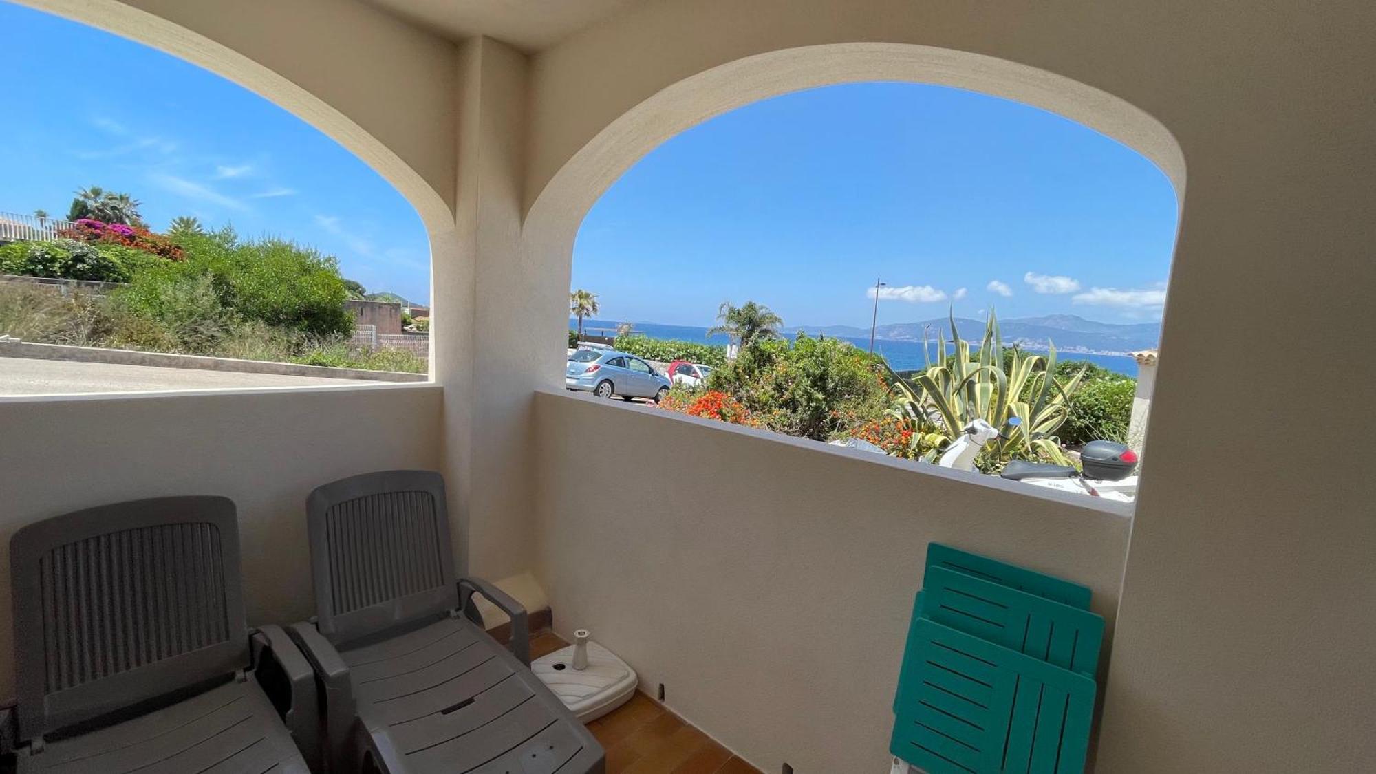 Vue Mer Panoramique Plage 50M Porticcio Corse Exteriér fotografie