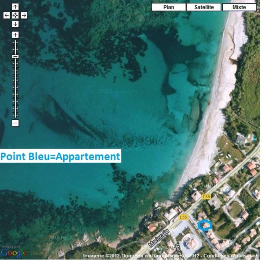 Vue Mer Panoramique Plage 50M Porticcio Corse Exteriér fotografie